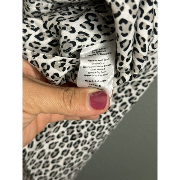 Talbot's Women's 24 Plus No Iron LS Button-Up Dress Shirt Leopard Print - Picture 6 of 9